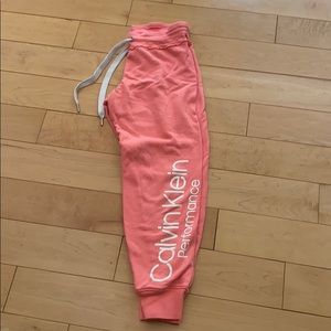 Pink Calvin Klein sweatpants